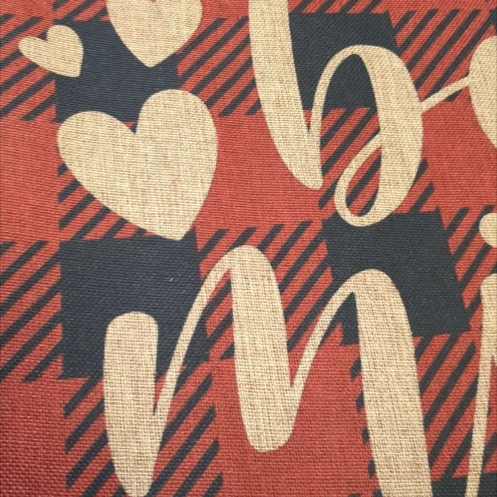 Plaid Red and Black 'Be Mine' Doormat